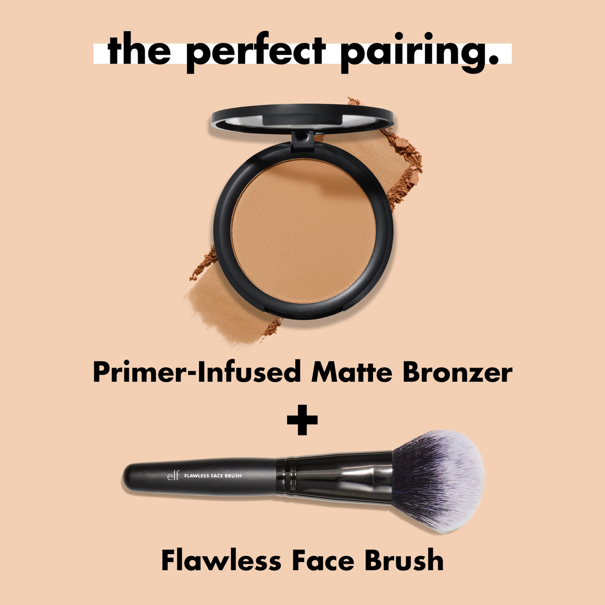 e.l.f. Primer-infused Bronzer, Long-Wear, Matte, Bold, Lightweight, Blends Easily, Contours Cheeks, Forever Sun Kissed, All-Day Wear, 0.35 Oz - Maple Wellness Supplements