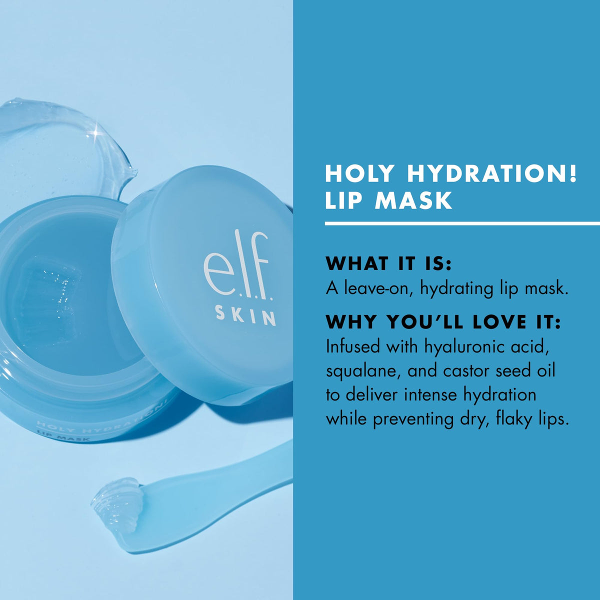 e.l.f. SKIN Holy Hydration! Lip Mask, Hydrating Lip Mask For A Softer & Smoother Pout, Infused With Hyaluronic Acid - Maple Wellness Supplements