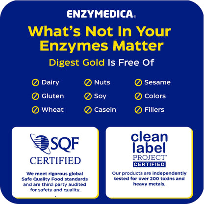 Enzymedica Digest Gold - Digestive Enzyme Supplement for Women & Men, Enzyme Capsules for Digestion, Gut Health Support, Helps Gas & Bloating, ATPro Energy Support, - Maple Wellness Supplements