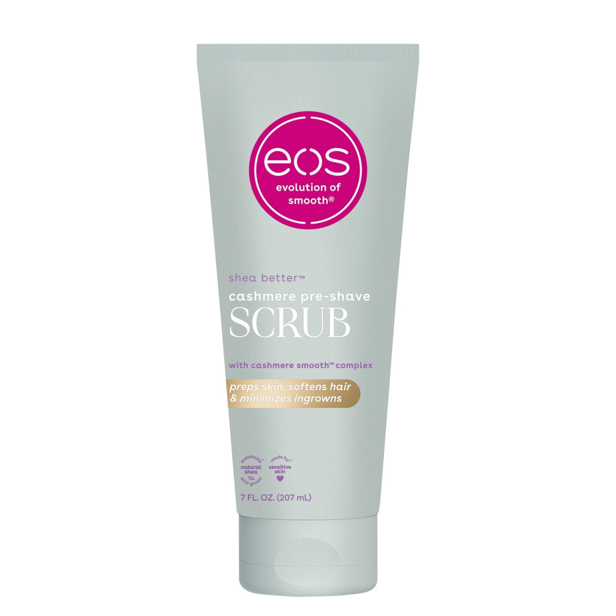 eos Cashmere Skin Collection Pre-Shave Scrub- Vanilla Cashmere, Exfoliating Body Scrub, Vanilla Body Scrub, Hydrating, Shea Sugar, 7 fl oz - Maple Wellness Supplements