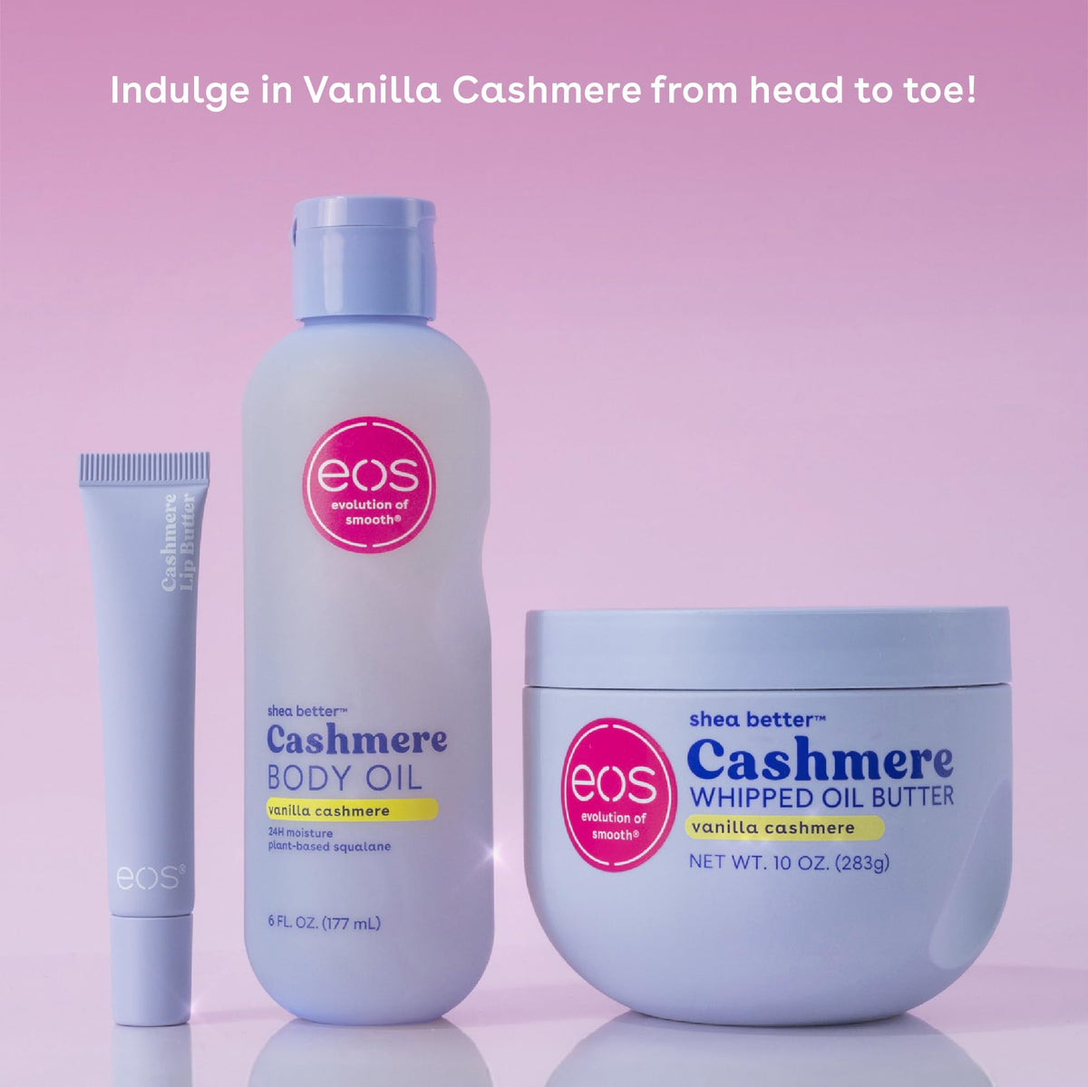 eos Cashmere Whipped Oil Body Butter, Vanilla Cashmere, 72 Hour Weightless Moisture - Maple Wellness Supplements