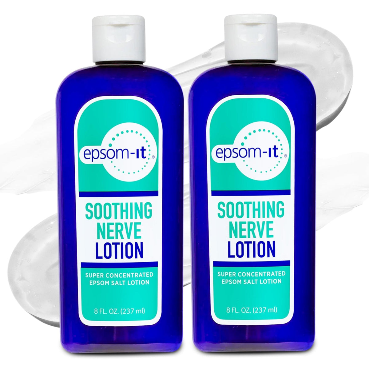 Epsom-It Soothing Nerve Lotion - Epsom Salt Magnesium Lotion, Topical Magnesium Cream with Capsaicin & Arnica to Provide Comfort for Legs, Knee and Feet, 8.0 oz., 2-Pack - Maple Wellness Supplements
