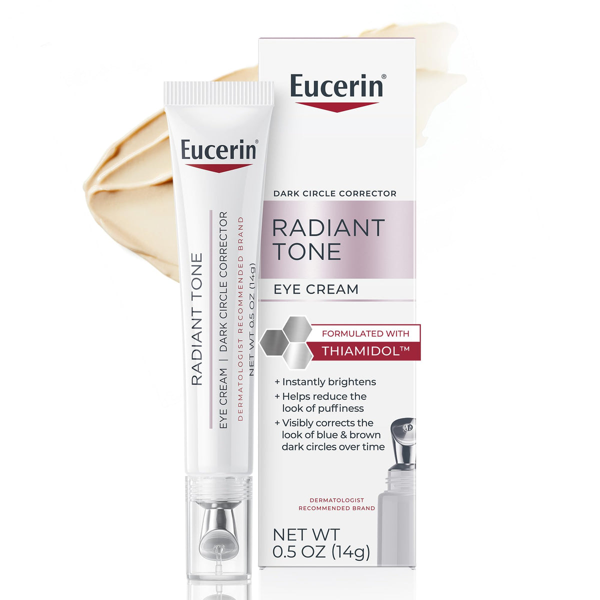 Eucerin Radiant Tone Eye Cream Dark Circle Corrector, Eye Brightening Cream with Thiamidol and Hyaluronic Acid - Maple Wellness Supplements