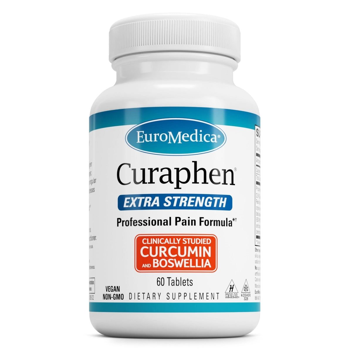 EuroMedica Curaphen Extra Strength - Curcumin & Boswellia Supplement for Healthy Circulation Support - Turmeric Supplement to Support Joints, Muscle Health & Endorphin Production - 60 Tablets - Maple Wellness Supplements