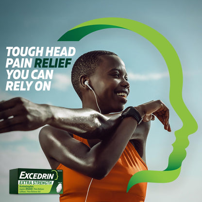 Excedrin Extra Strength Pain Relief Caplets for Headache Relief, Acetaminophen 250mg, Aspirin 250mg, Caffeine 65mg, Pain Reliever, 200 Count - Maple Wellness Supplements