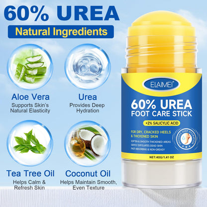 FANSHI 2 PCS Urea Stick 60% High Potency, Foot Care Urea Stick for Deeply Moisturizing & Fast Absorbing, Exfoliation for Dry Cracked Heels & Thickened Skin - Maple Wellness Supplements