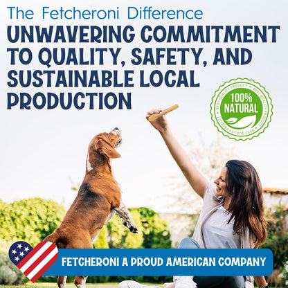 FETCHERONI 12" Collagen Sticks for Dogs – Low Odor Long-Lasting Bully Stick & Rawhide Alternative, Single Ingredient Beef Bone, High Protein Dental Treat, Vet Approved, Improves Joint Health – 5 Pack - Maple Wellness Supplements