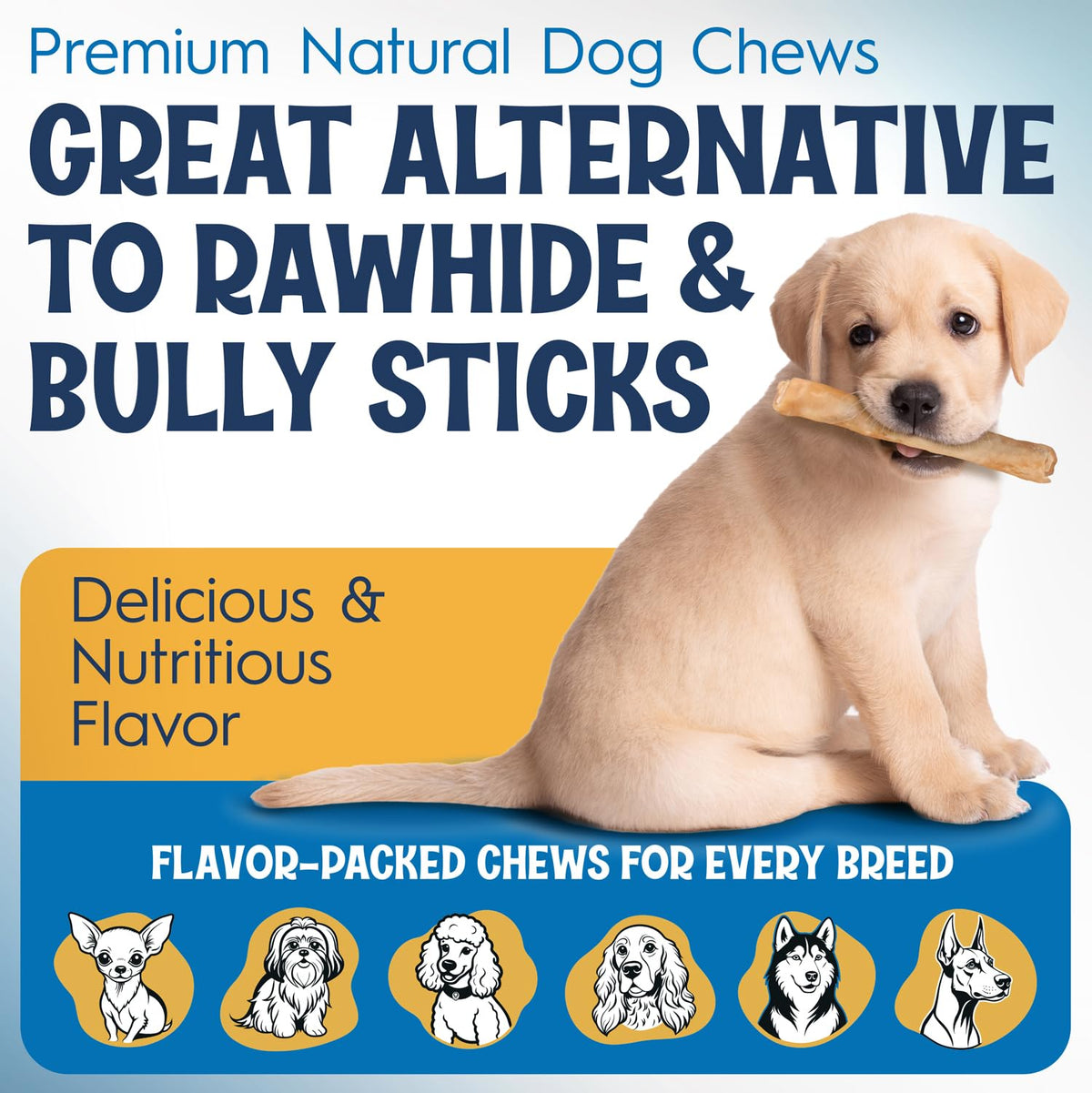 FETCHERONI 6" Collagen Sticks for Dogs – Low Odor Long-Lasting Bully Stick & Rawhide Alternative, Single Ingredient Beef Bone, High Protein Dental Treat, Vet Approved, Improves Joint Health – 20 Pack - Maple Wellness Supplements