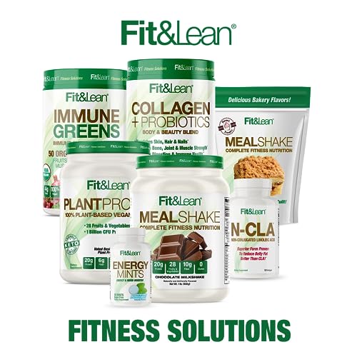 Fit & Lean Meal Shake, Fat Burning Meal Replacement, Protein, Fiber, Probiotics, Vanilla - Maple Wellness Supplements