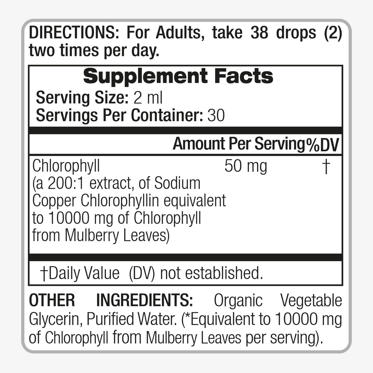 FITO MEDIC'S Lab | Liquid Chlorophyll | Chlorophyll Liquid Drops | 50 mg 200:1 Ratio Extract per Serving. - Maple Wellness Supplements