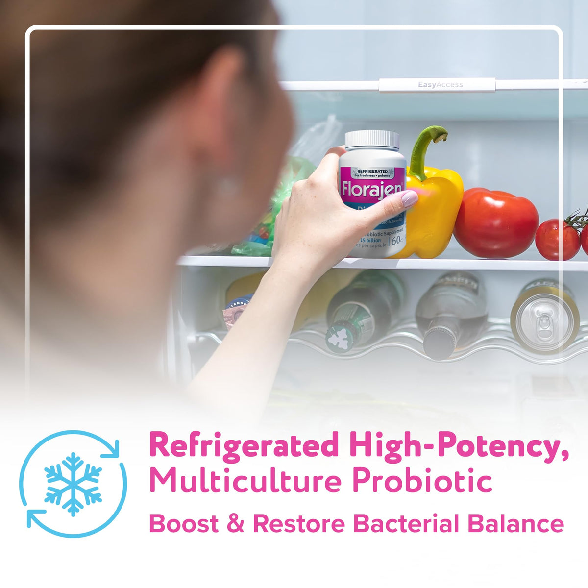 Florajen3 Digestion High Potency Refrigerated Probiotics | Restores Balance in Digestive System | for Antibiotic Side Effects | 60 Capsules - Maple Wellness Supplements