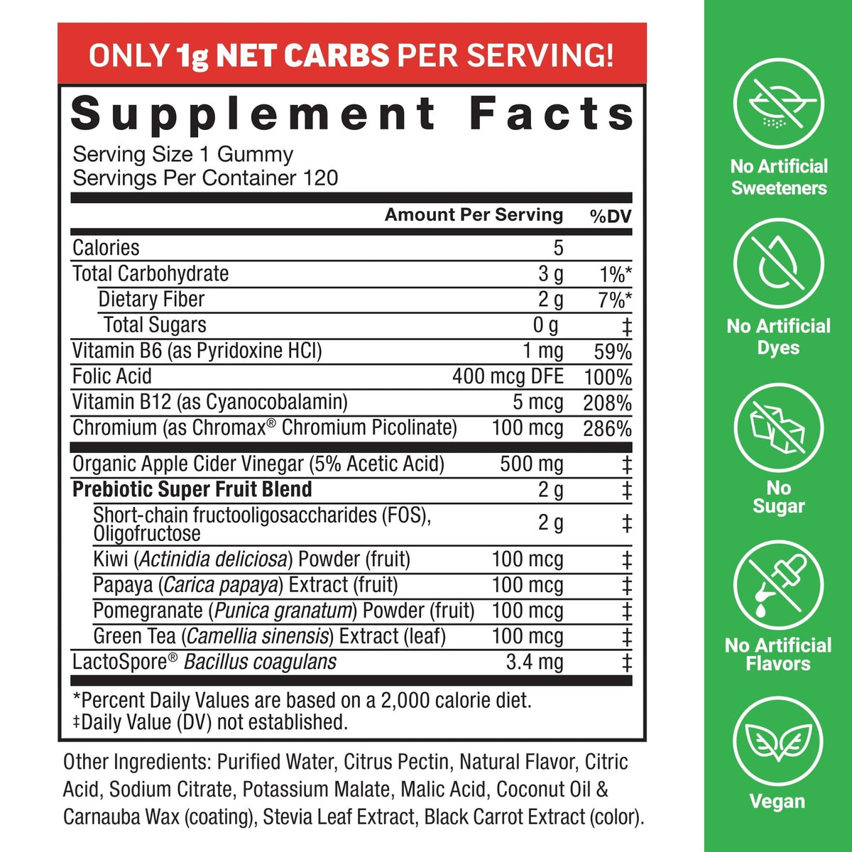 Force Factor ProbioSlim Apple Cider Vinegar Gummies, Keto ACV Gummies with LactoSpore Probiotics & Prebiotics to Support Digestion, Metabolism & Immune Health, - Maple Wellness Supplements