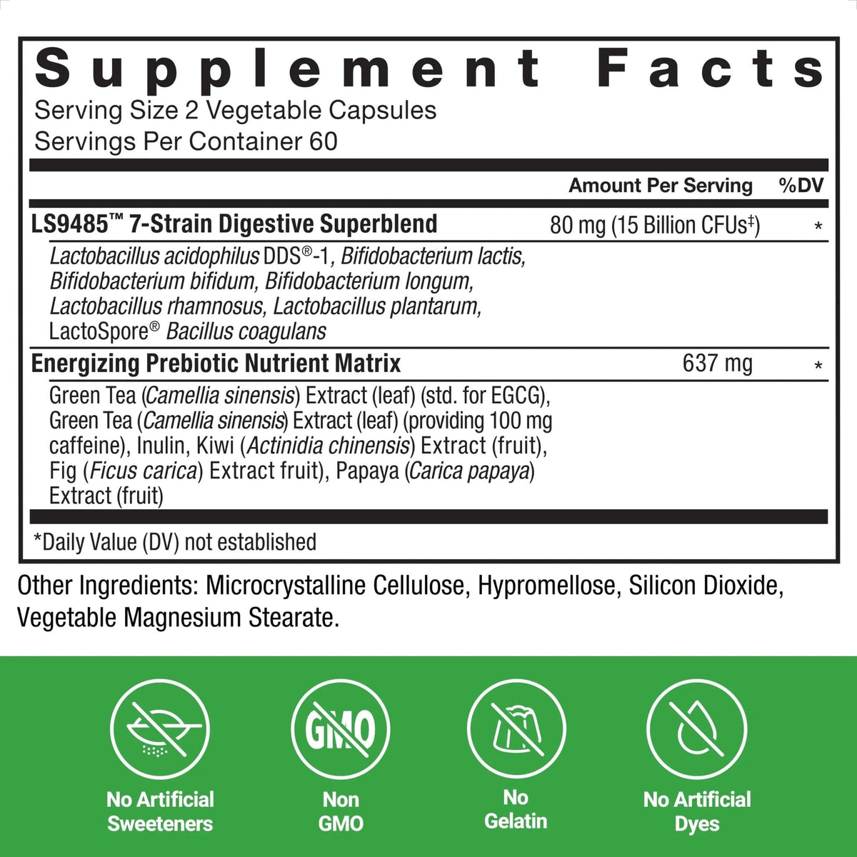 Force Factor ProbioSlim Extra Strength Probiotics for Women and Men with 30 Billion CFUs of Probiotics for Digestive Health, Bloating Relief, and Gut Health, with Prebiotic Fiber, 120 Capsules - Maple Wellness Supplements