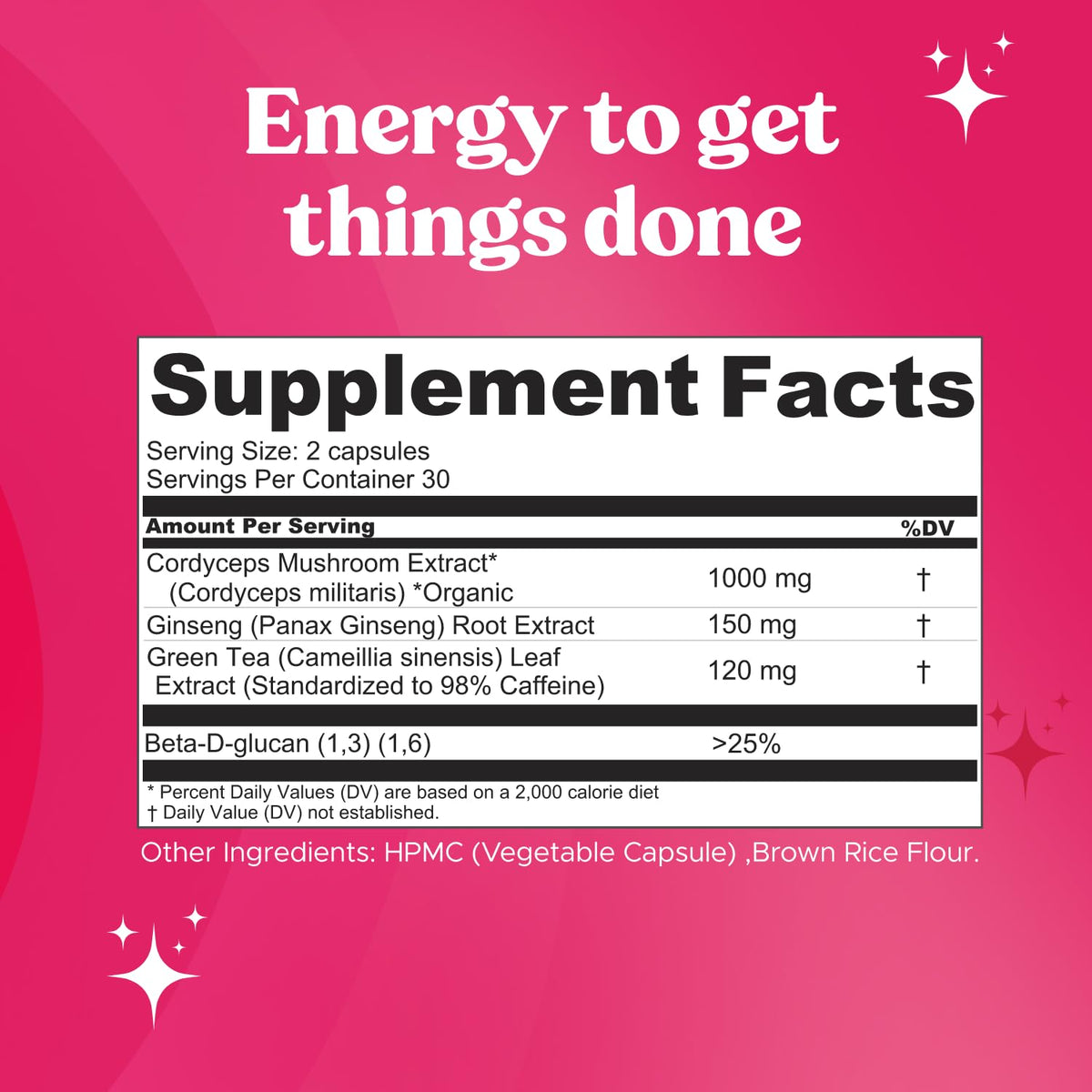 Fungiments Super Bouncy Mushroom Supplement – Cordyceps Focus Capsules for Adults – Natural Brain Boost, Green Tea Energy Vitamins Without jitters, Stamina for Women, Fatigue Support – 60 Count - Maple Wellness Supplements