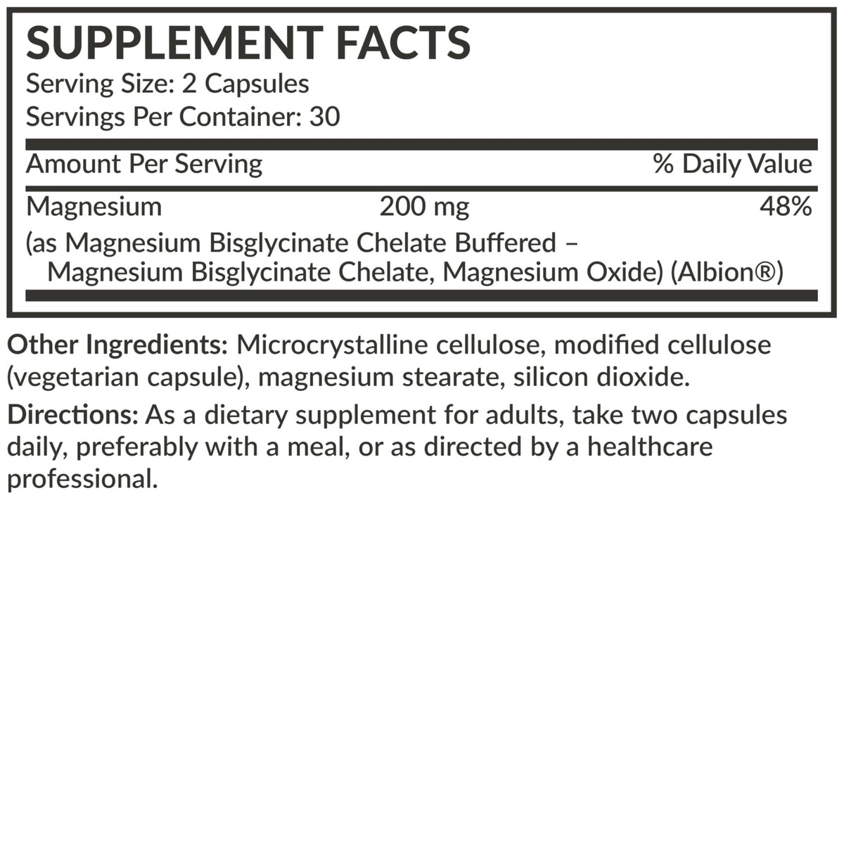Futurebiotics Magnesium Glycinate 200 MG per Serving Chelated for High Absorption, Gentle On Stomach, Non-GMO, 60 Vegetarian Capsules - Maple Wellness Supplements