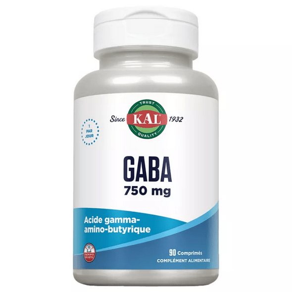 Gaba Gamma-Amino-Butyric Acid 750 mg KAL 90 tablets - Maple Wellness Supplements