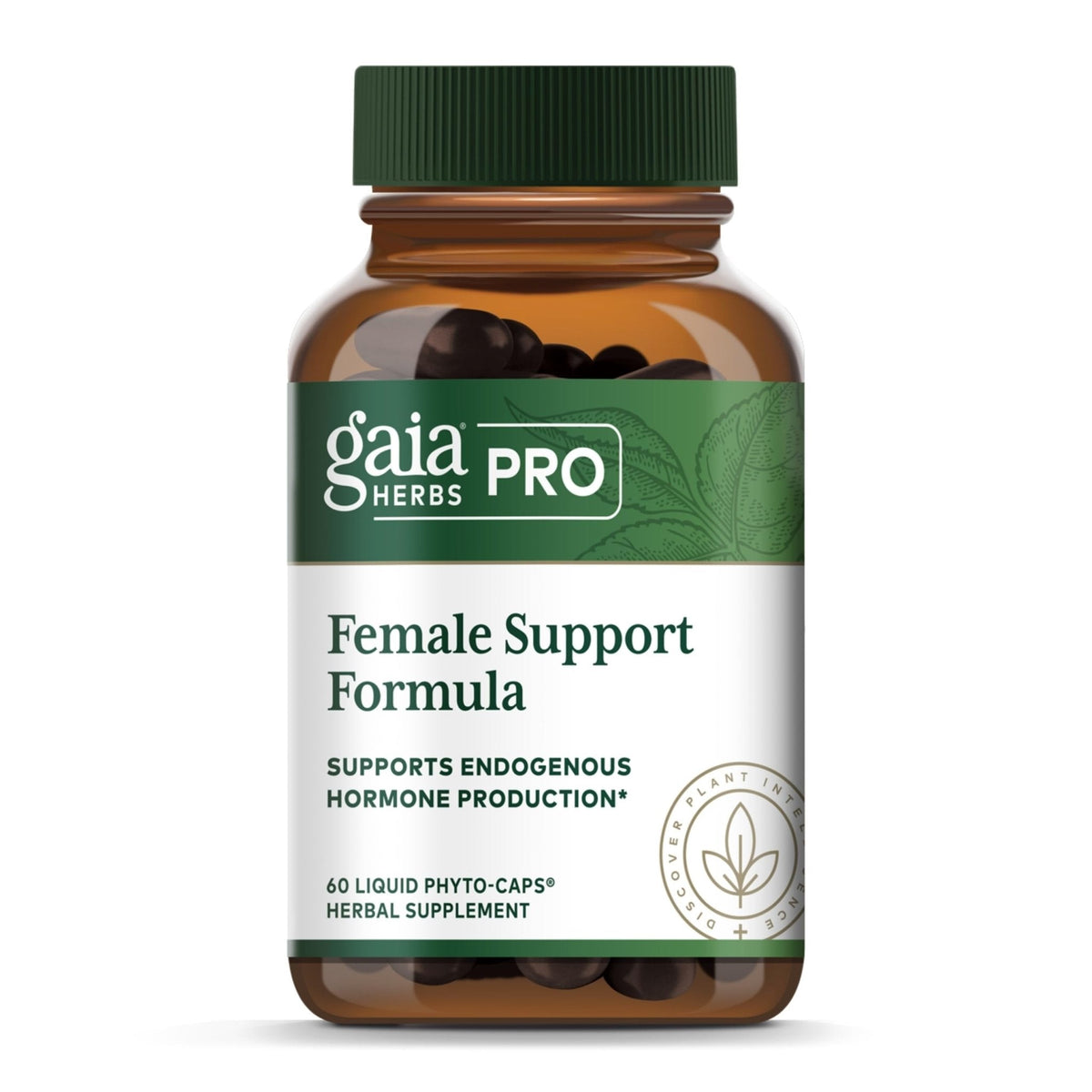 GAIA HERBS PRO Female Support Formula - Supports Healthy PMS & Menopause Fluctuations with Alfalfa Leaf, Black Cohosh Root Extract, Dandelion Root & More* - Vegan - 60 Liquid Phyto-Caps (60 Servings) - Maple Wellness Supplements