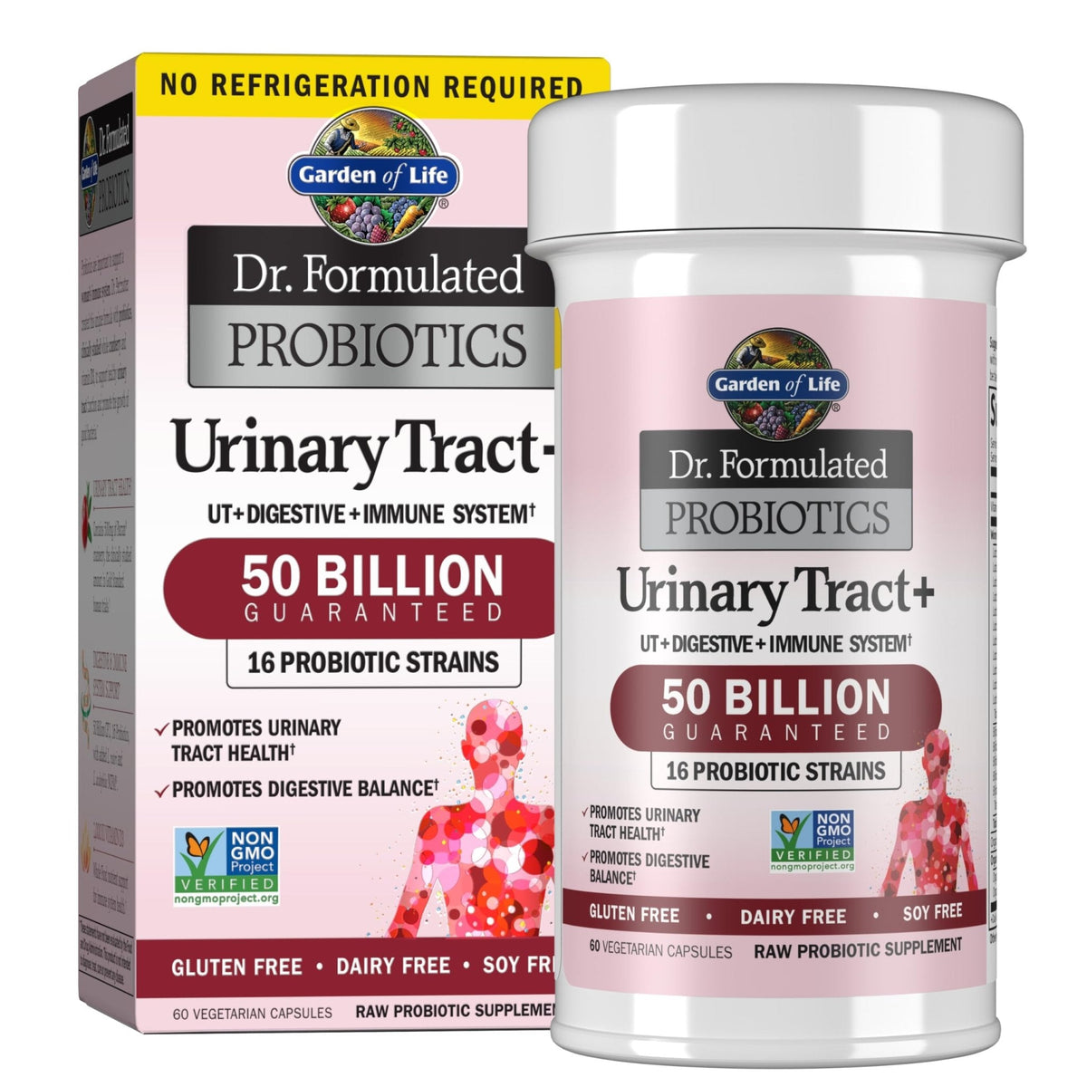 Garden of Life Dr. Formulated Probiotics Urinary Tract+ - 50 Billion CFU - Supports Digestive, Immune & Urinary Tract Health - Maple Wellness Supplements