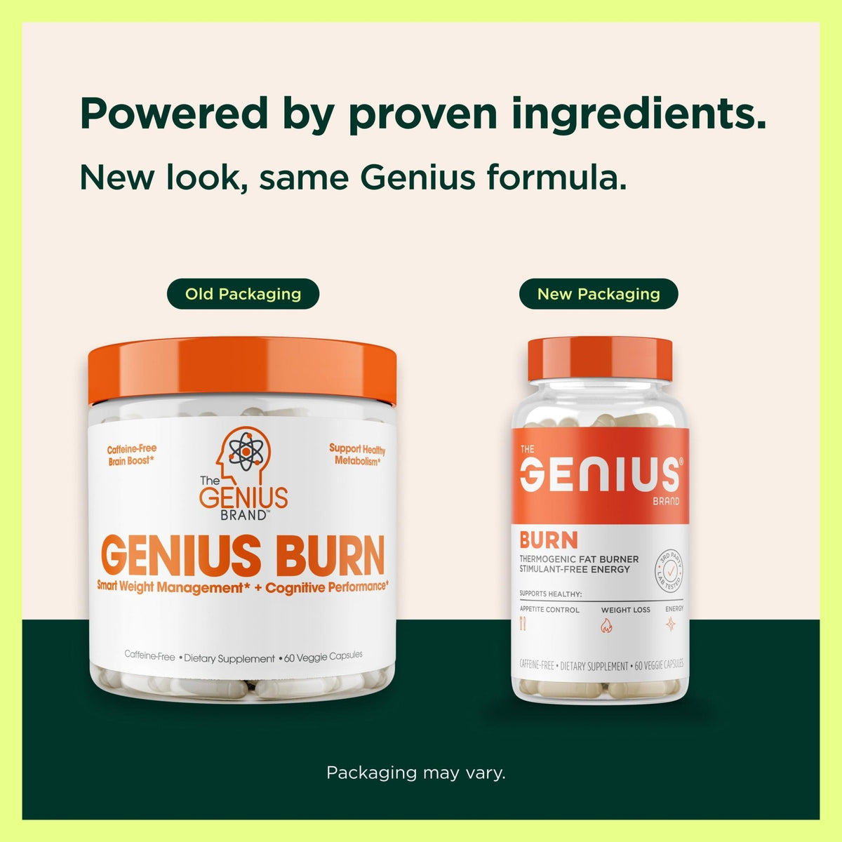 Genius Thermogenic Fat Burner, 60 Diet Veggie Pills - Weight Loss & Metabolism Supplement, Appetite Suppressant & Energy Booster - Caffeine-Free Nootropic Focus & Brain Boost - Ashwagandha & TeaCrine - Maple Wellness Supplements