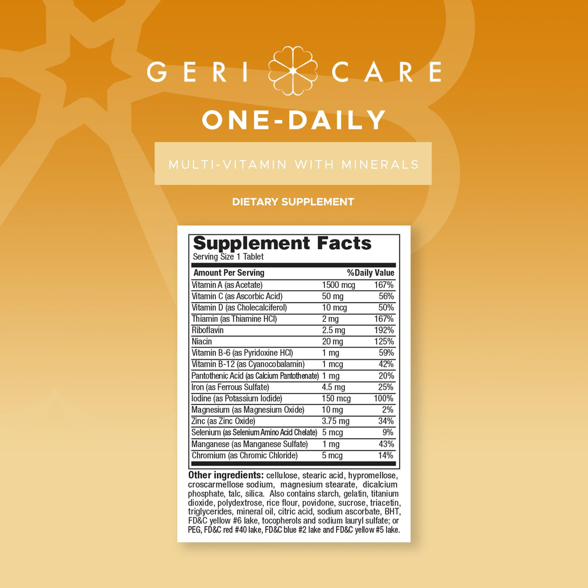 GeriCare One-Daily Multi-Vitamin & One-Daily Multi-Vitamin + Minerals Bundle – Complete Daily Nutritional Support with Essential Minerals for Energy - Maple Wellness Supplements
