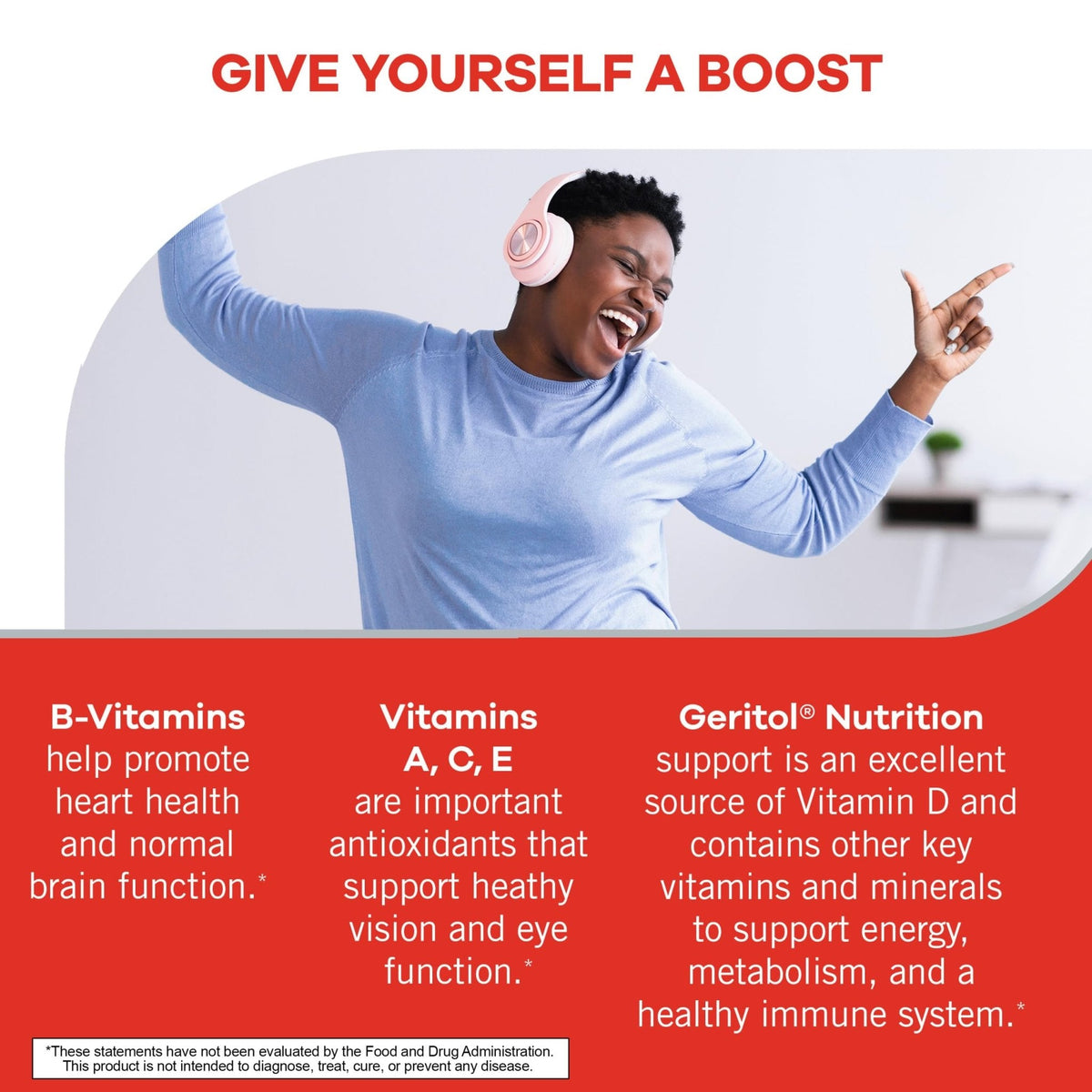 Geritol, Multivitamin Supplement, Contains B-Vitamins, Antioxidants, Vitamins C, E & D and Iron, 26 Essential Vitamins and Minerals, Gluten-Free - Maple Wellness Supplements