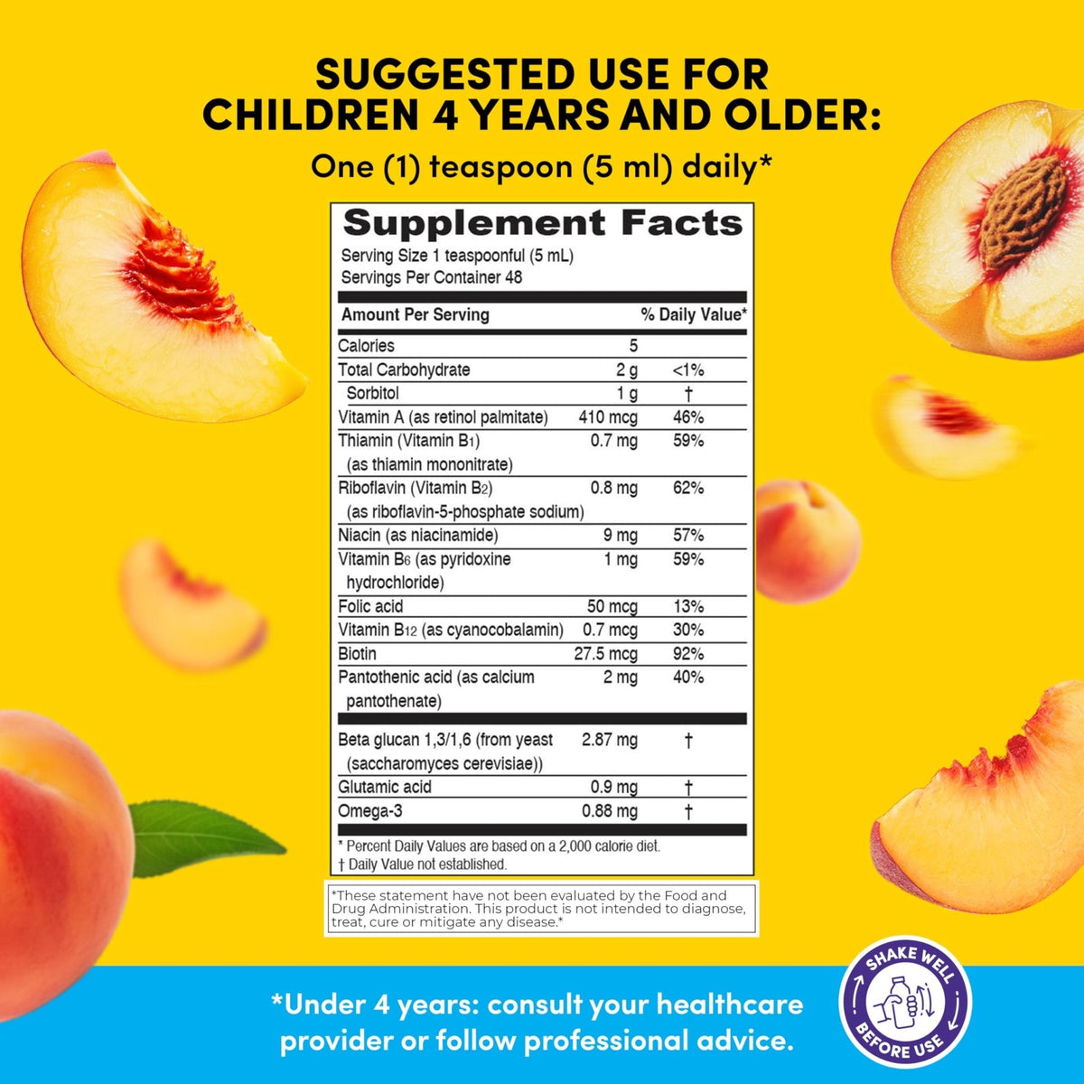 GirafKids Multivitamin Syrup + Super Vitamins Liquid Bundle for Kids Ages 4+ | Omega-3, Beta Glucan, Royal Jelly & Propolis | - Maple Wellness Supplements