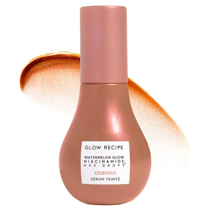 Glow Recipe Hue Drops Bronzing Drops, Tinted Face Serum, Glow Primer + Liquid Highlighter, Niacinamide + Hyaluronic Acid, Radiant Warm Glow, Sunglow (40ml) - Maple Wellness Supplements