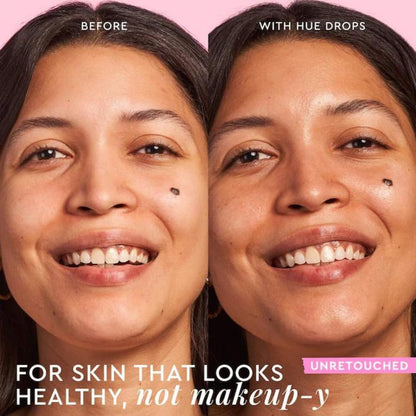 Glow Recipe Hue Drops Bronzing Drops, Tinted Face Serum, Glow Primer + Liquid Highlighter, Niacinamide + Hyaluronic Acid, Radiant Warm Glow, Sunglow (40ml) - Maple Wellness Supplements