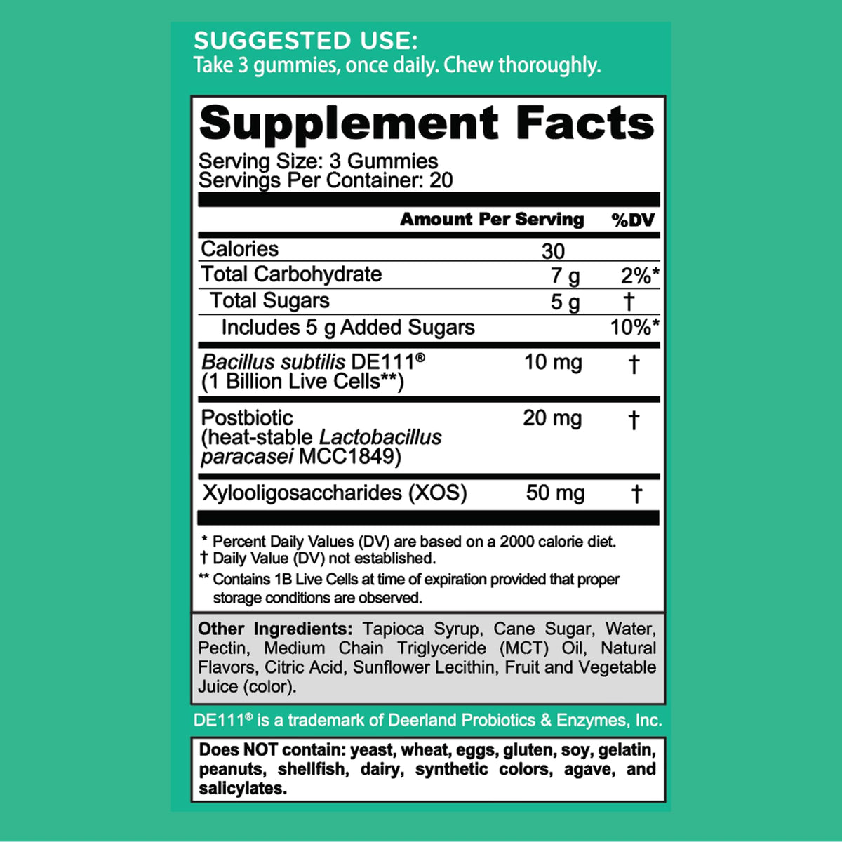 Goli Pre Pro Postbiotic Gummies - Worlds First 3-in-1 Formula with DE111 Probiotics, XOS Prebiotics, MCC1849 Postbiotics - Vegan, Non-GMO, - Maple Wellness Supplements