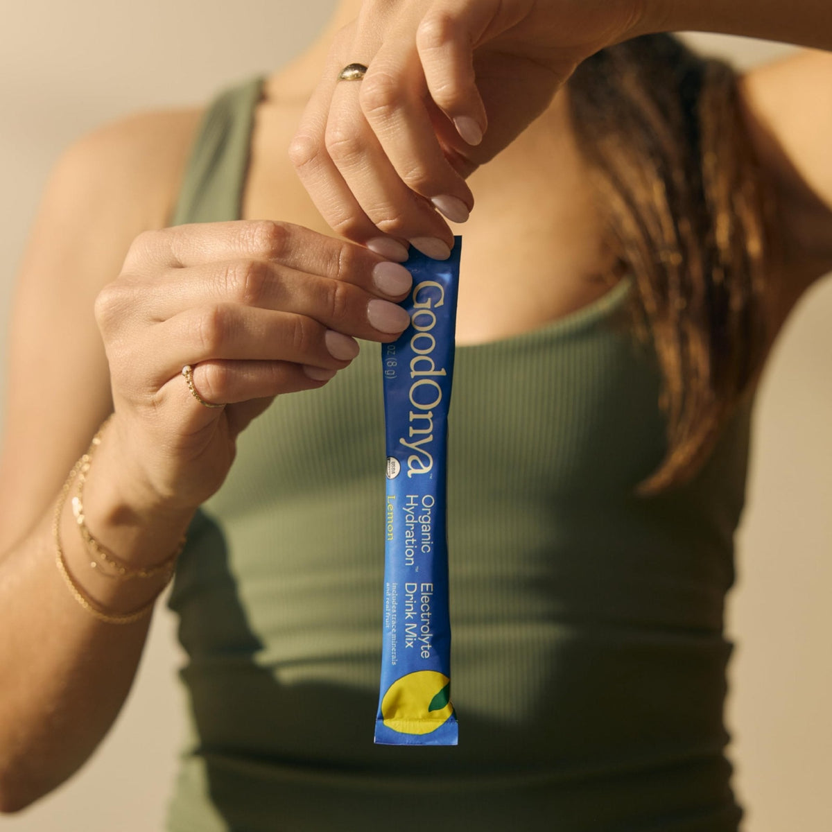 GOODONYA Organic Hydration Electrolyte Drink Mix, Certified Organic Hydration Powder, Non-GMO, Biochecked Glyphosate Free, Low Sugar, Lemonade Flavor, No Artificial Flavors,12 Stick Packs - Maple Wellness Supplements