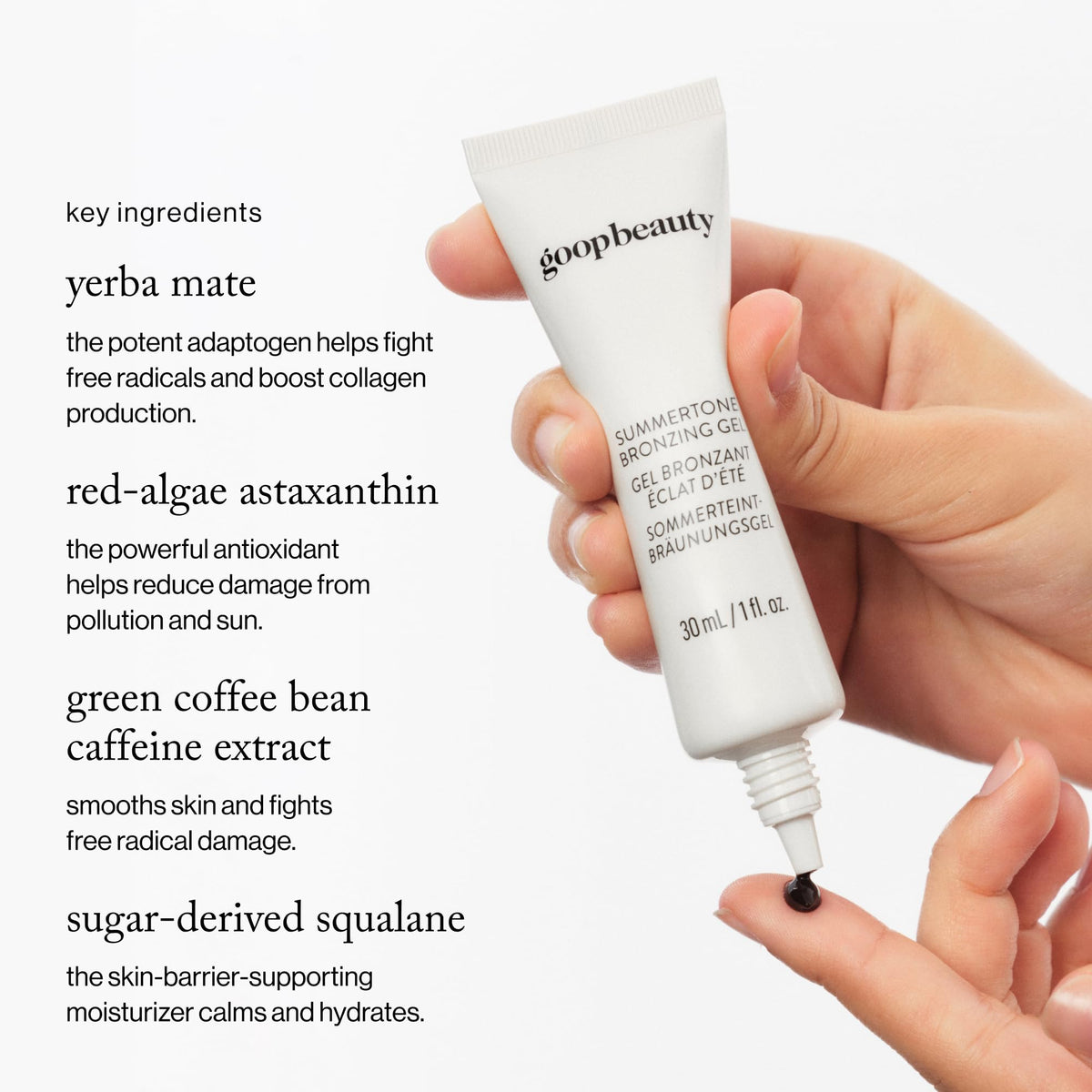 goop Beauty Summertone Bronzing Gel | Hydrating Skin Tint for a Sun-Kissed Glow | Vitamin E & Red Algae Astaxanthin | 1 fl oz - Maple Wellness Supplements