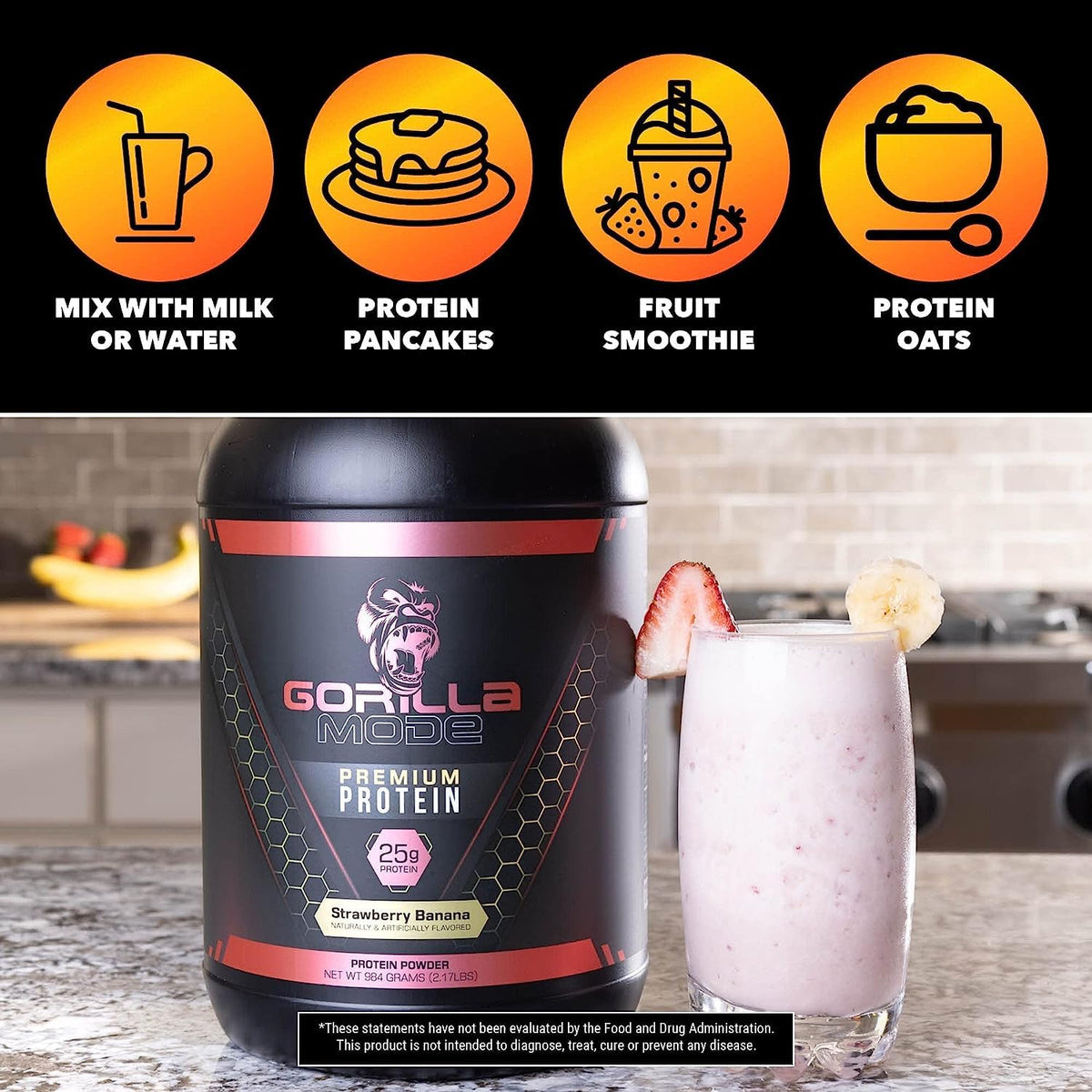 Gorilla Mode Premium Protein - Chocolate Peanut Butter / 24 Grams of Protein/Recover - Maple Wellness Supplements