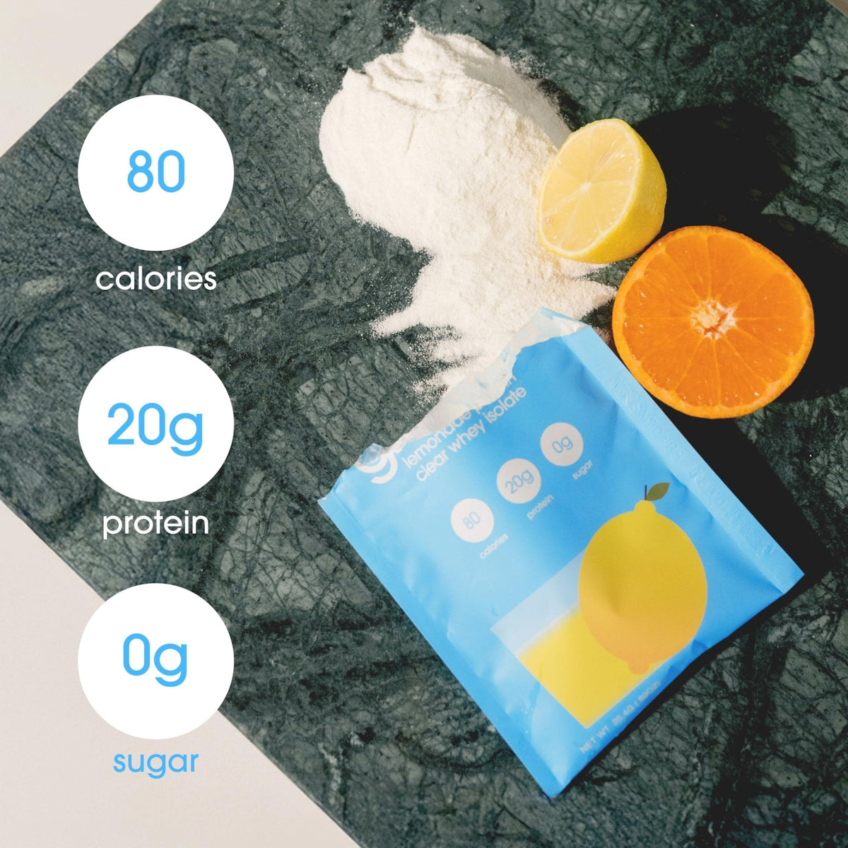 GRAMMS Clear Protein Powder Packets 20G Protein Sample Packets Variety Flavors for Women & Men | Lactose Free, Grass-Fed Whey Isolate, Gluten Free, Zero Sugar, Gut Friendly, Non-Bloating(9 Pack) - Maple Wellness Supplements