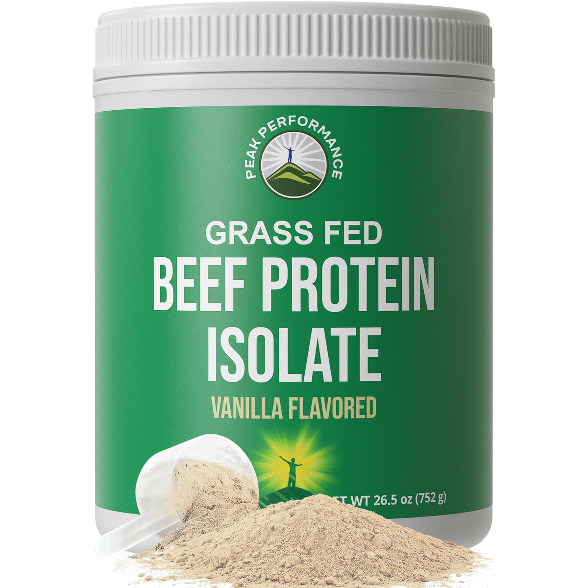 Grass Fed Beef Protein Powder - Lactose Free Great Tasting Beef Protein Isolate. Complete Animal Based Non Dairy Paleo Carnivore Supplement for Prime Muscle Building. No Whey. Vanilla Flavor - Maple Wellness Supplements