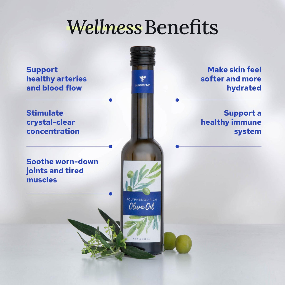 Gundry MD® Organic Extra Virgin First Cold Press Moroccan Polyphenol Rich Olive Oil (Olive Oil) (1) - Maple Wellness Supplements