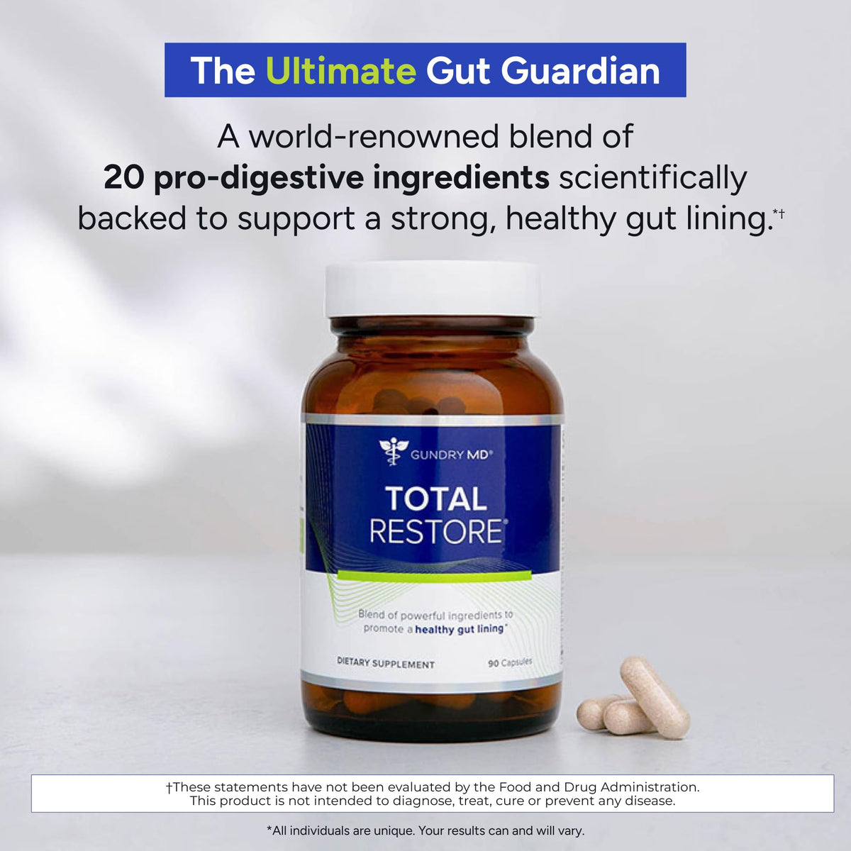 Gundry MD Total Restore Gut Lining Support, Digestive Supplement for Gastrointestinal Wellness, Gut Health Supplement - Maple Wellness Supplements