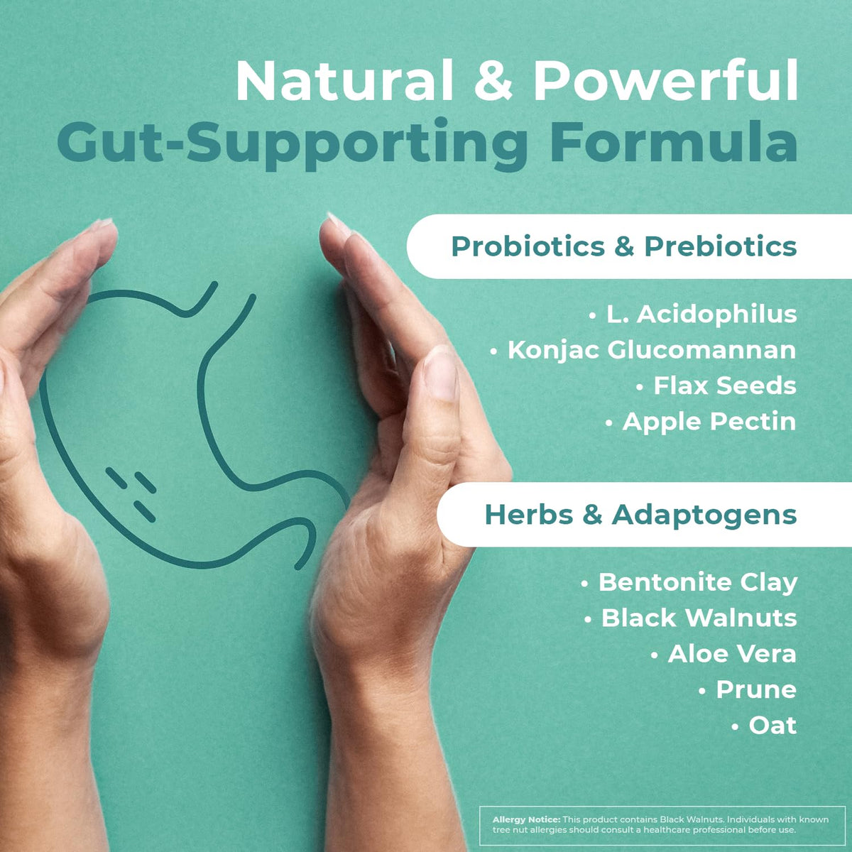 GutOptim Probiotic & Prebiotic Capsules | Pre and Probiotics for Synbiotic Gut Health & Bloating Relief for Women & Men | Enzyme with Probiotics for Digestive Health | Non-GMO, 60 Ct, 3 Month Supply - Maple Wellness Supplements