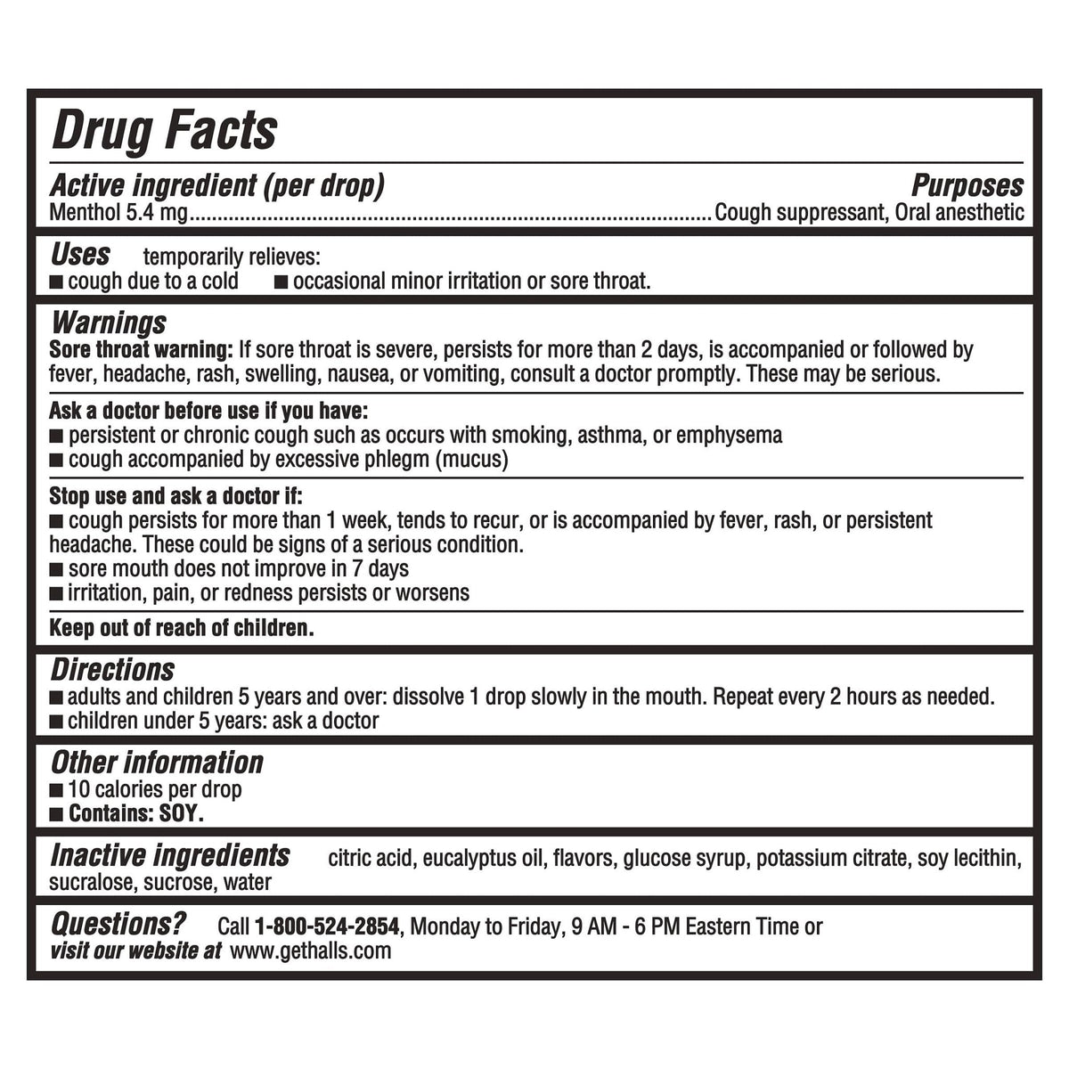 HALLS Cough and Throat Relief Mentho-Lyptus Cough Drops, Value Pack, 80 Drops - Maple Wellness Supplements