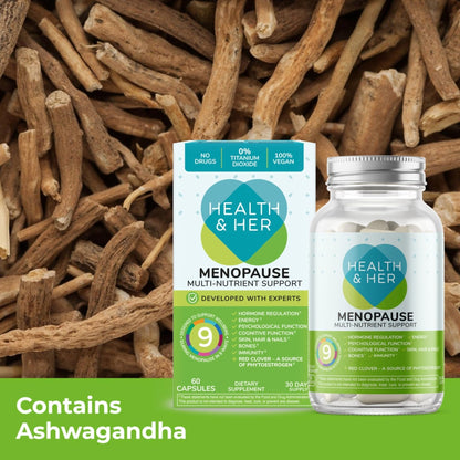 Health & Her Menopause Supplements for Women - Multi-Nutrient Support, Menopause Vitamins for Energy, Bones, Muscles, Skin & Hair, Vegan, Gluten-Free, Non GMO (60ct - 1 Month) - Maple Wellness Supplements