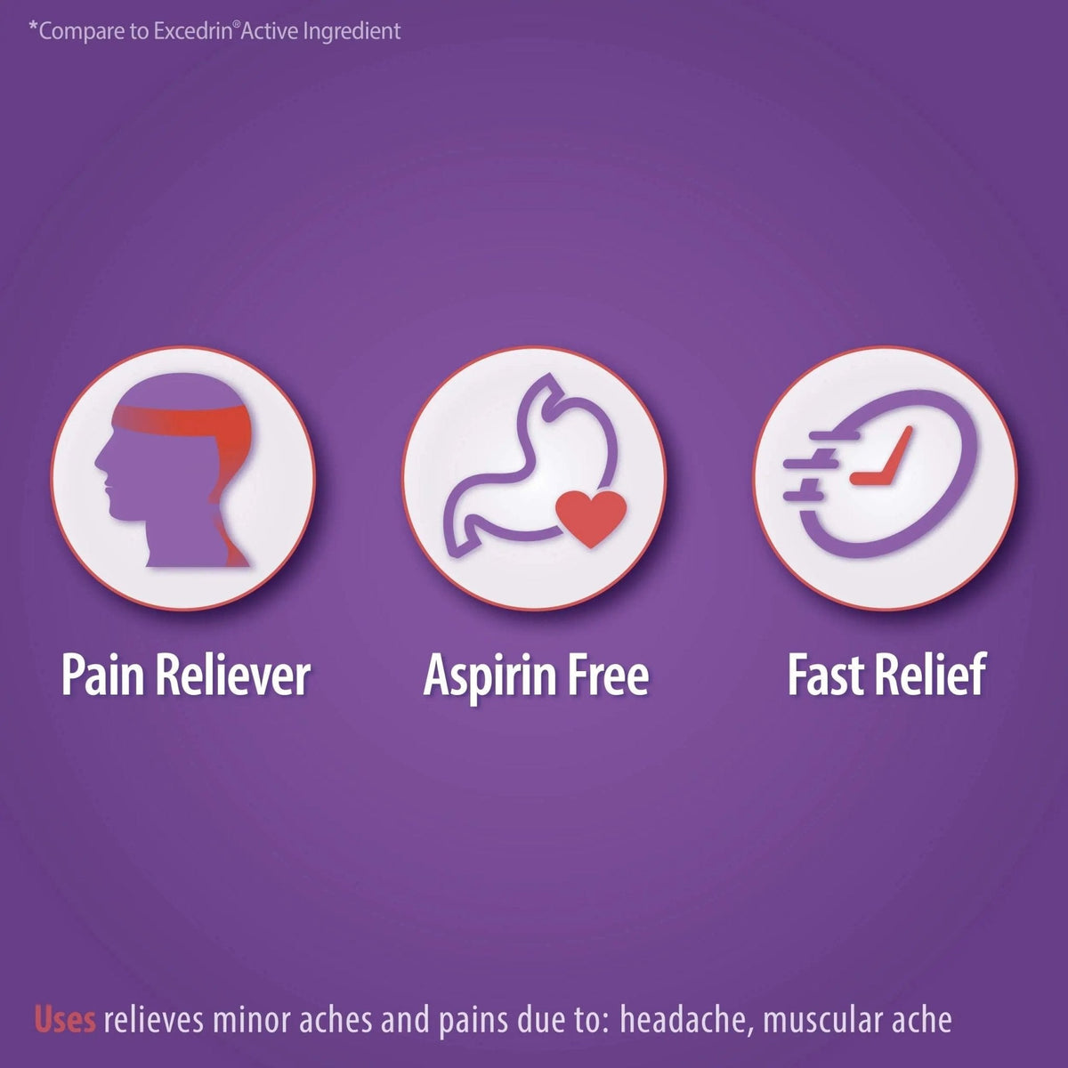 HealthA2Z® Tension Headache Relief | Acetaminophen 500mg | Caffeine 65mg | Pain Reliever Aid | Aspirin Free (200 caplets (Pack of 1)) - Maple Wellness Supplements