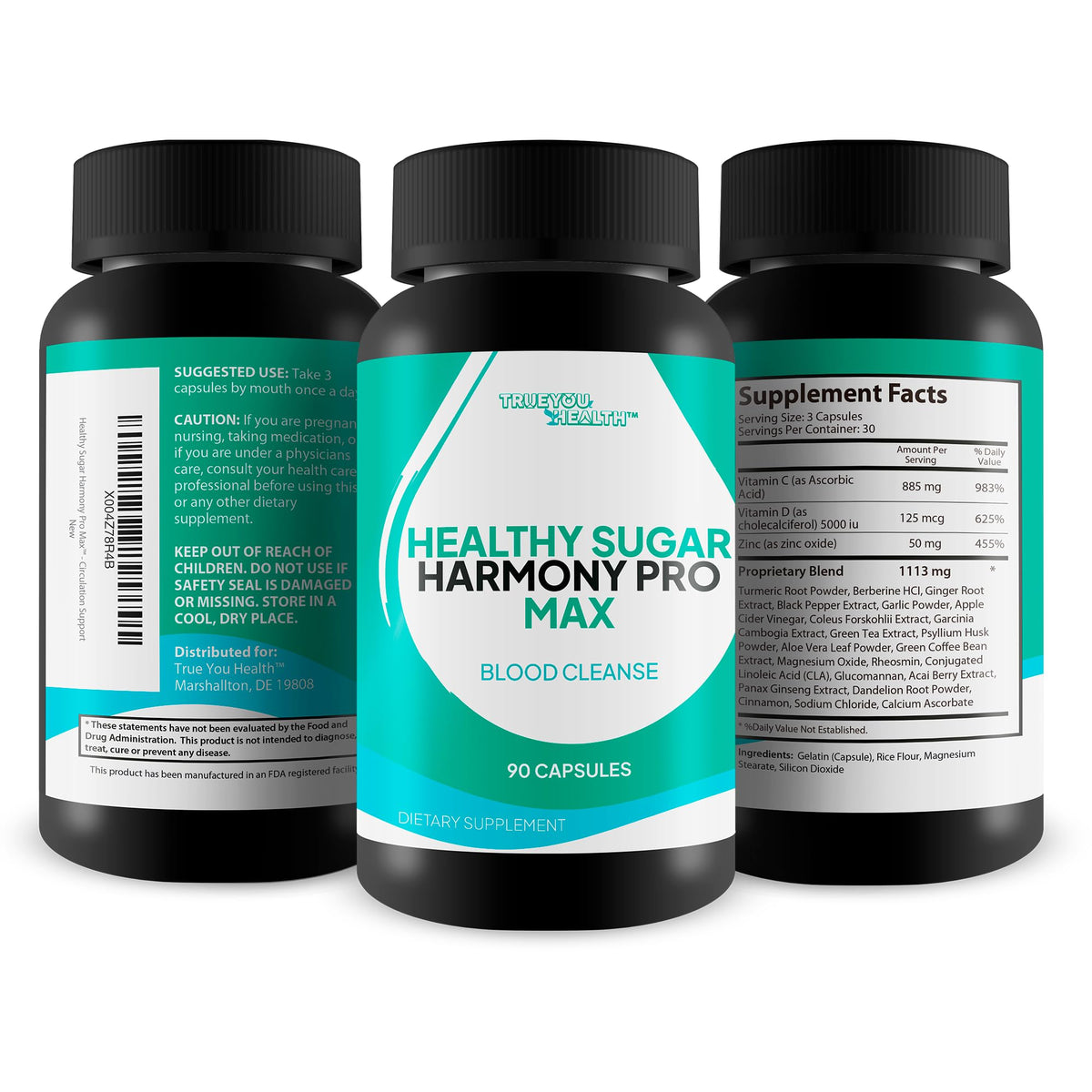 Healthy Sugar Harmony Pro Max - Our Best Blood Cleansing Formula - Support Healthy Sugar Balance & Immune Health with This Premium Blood Support Supplement - Bloodflow & Cardiovascular Support - Maple Wellness Supplements