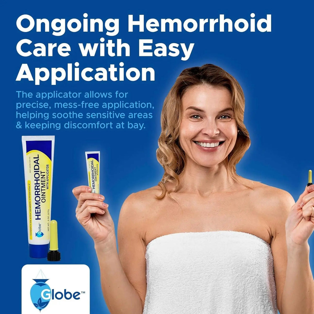 Hemorrhoidal Pain Relief Ointment 2 oz (56g) Per Tube Hemorrhoid Treatment for Fast Acting Itch, Swelling, and Maximum Strength Pain Relief (3 Pack) - Maple Wellness Supplements