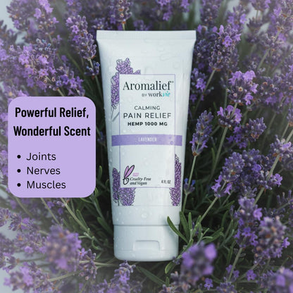 Hemp Cream with Lavender Aromatherapy - 1000MG Made in USA - Muscle & Joint Relief - Menthol, Glucosamine, Chondroitin MSM - Vegan - Maple Wellness Supplements