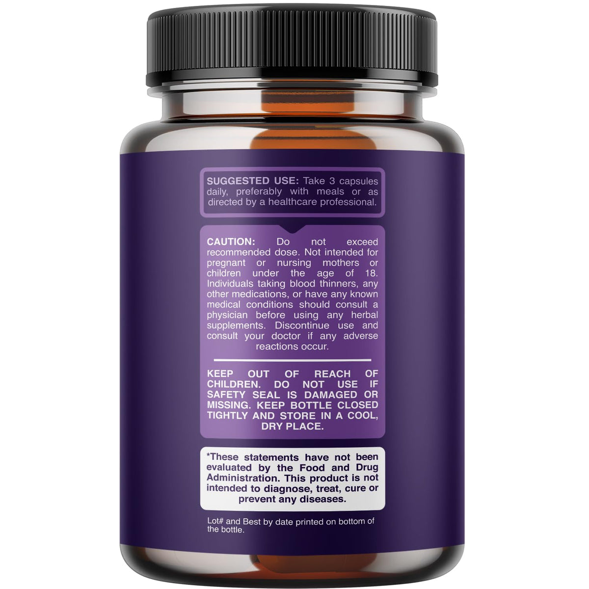 Highly Potent Magnesium Complex Capsules - Triple Magnesium Blend with Taurate Glycinate and Malate - 400mg Supplement Supports Relaxation & Overall Wellness Non-GMO Vegan - 90 Count - Maple Wellness Supplements