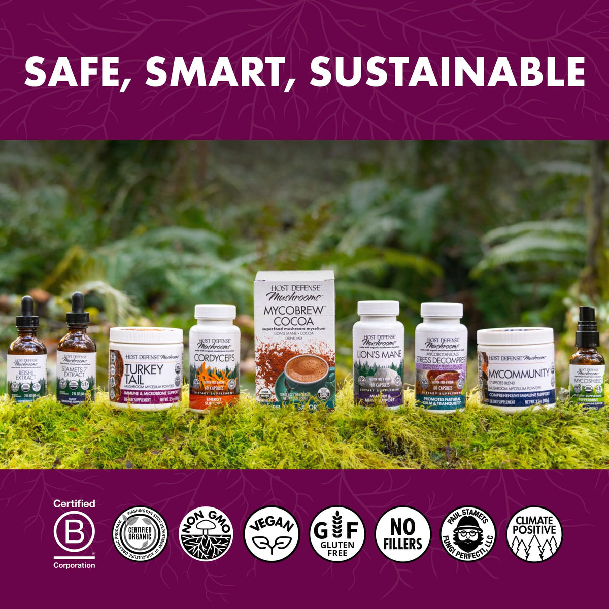 Host Defense Turkey Tail Capsules - Digestive Health & Immune Response Support Supplement - Mushroom Supplement for Gastrointestinal - Maple Wellness Supplements