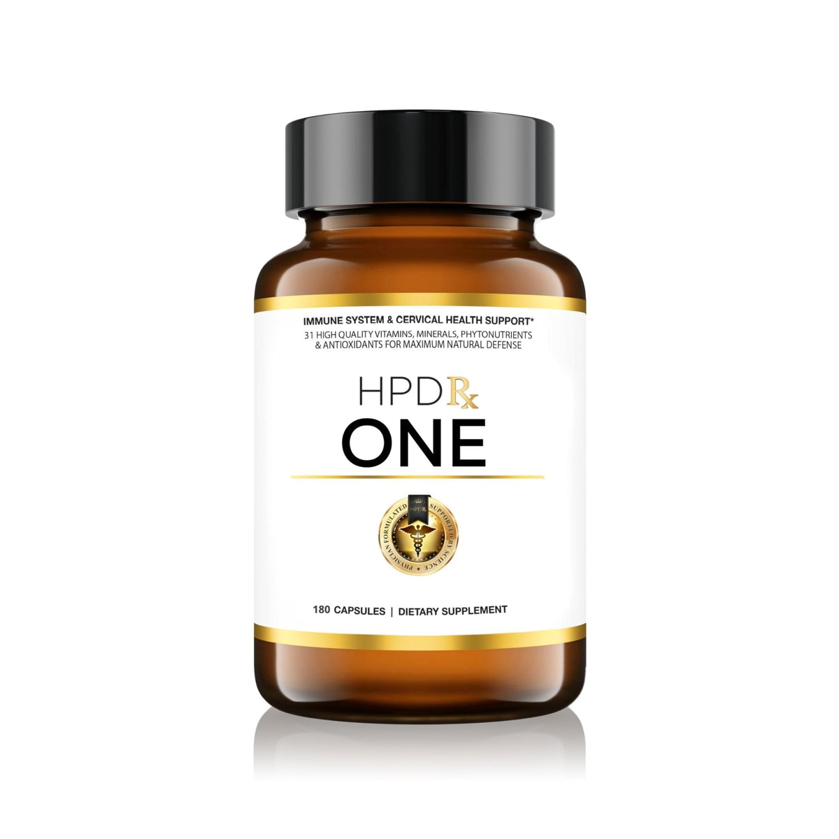HPD Rx ONE Immunity Boost Multivitamin Supplements for Women and Men | Advanced Immunity Defense Support | Helps Immune Response | 1-Month Supply, 180 Capsules, Pack of 1 - Maple Wellness Supplements