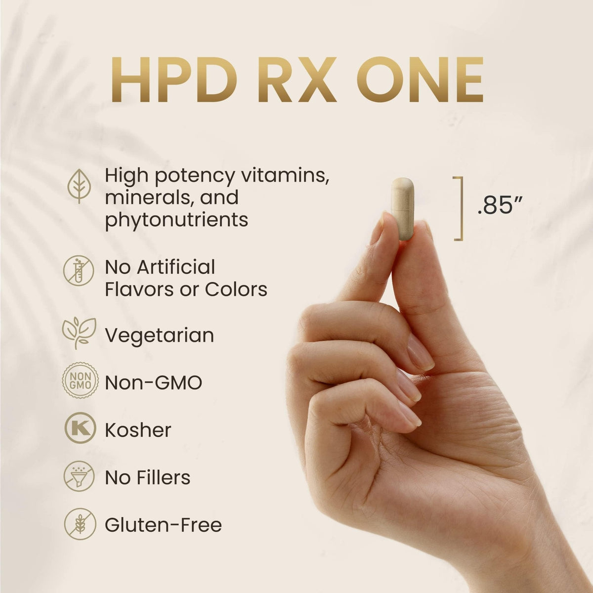 HPD Rx ONE Immunity Boost Multivitamin Supplements for Women and Men | Advanced Immunity Defense Support | Helps Immune Response | 1-Month Supply, 180 Capsules, Pack of 1 - Maple Wellness Supplements