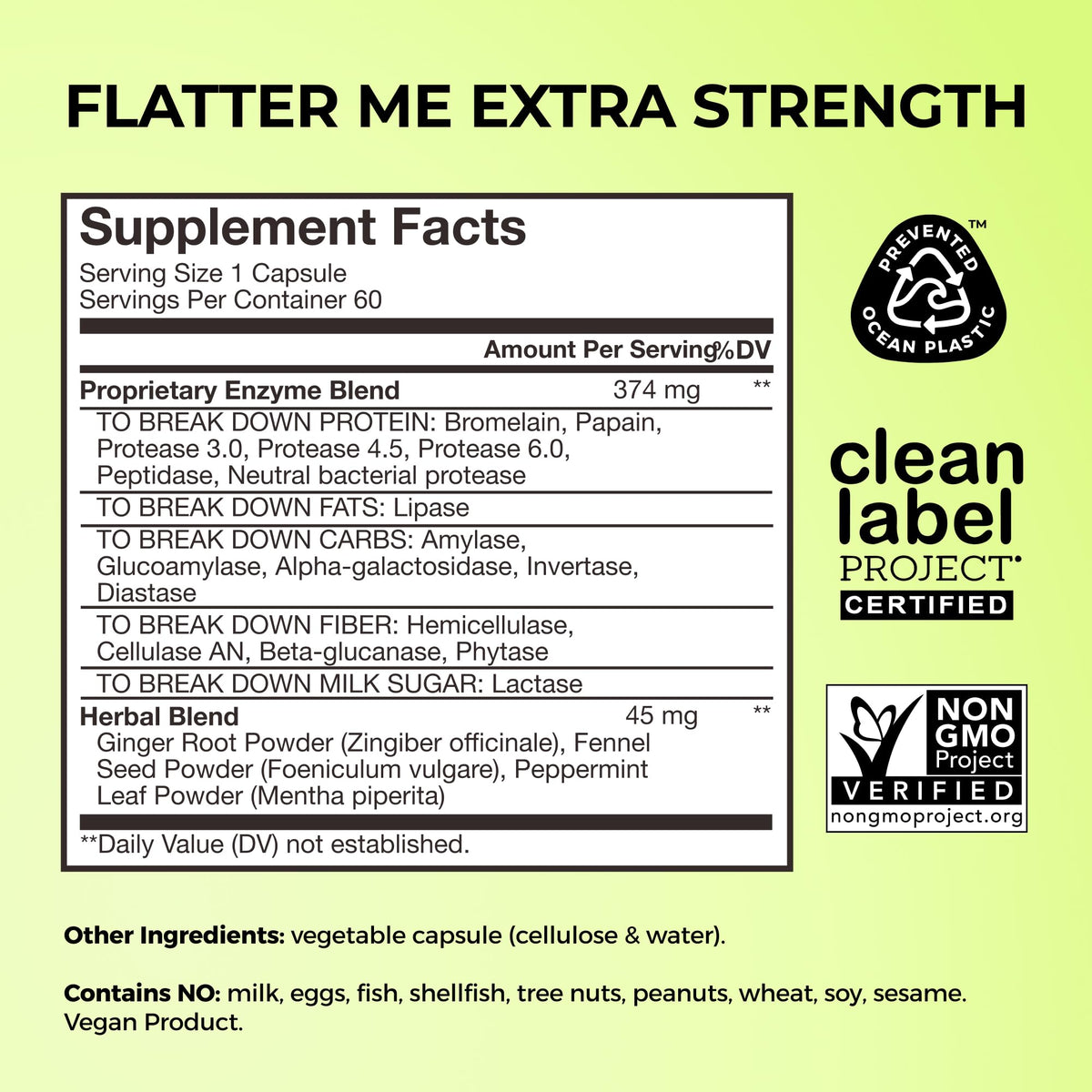 HUM Flatter Me Extra Strength Digestive Enzymes for Women, Men, Digestive Gut Bloating Supplement, Ginger, Peppermint Leaf, Fast Acting Anti Bloat - Maple Wellness Supplements