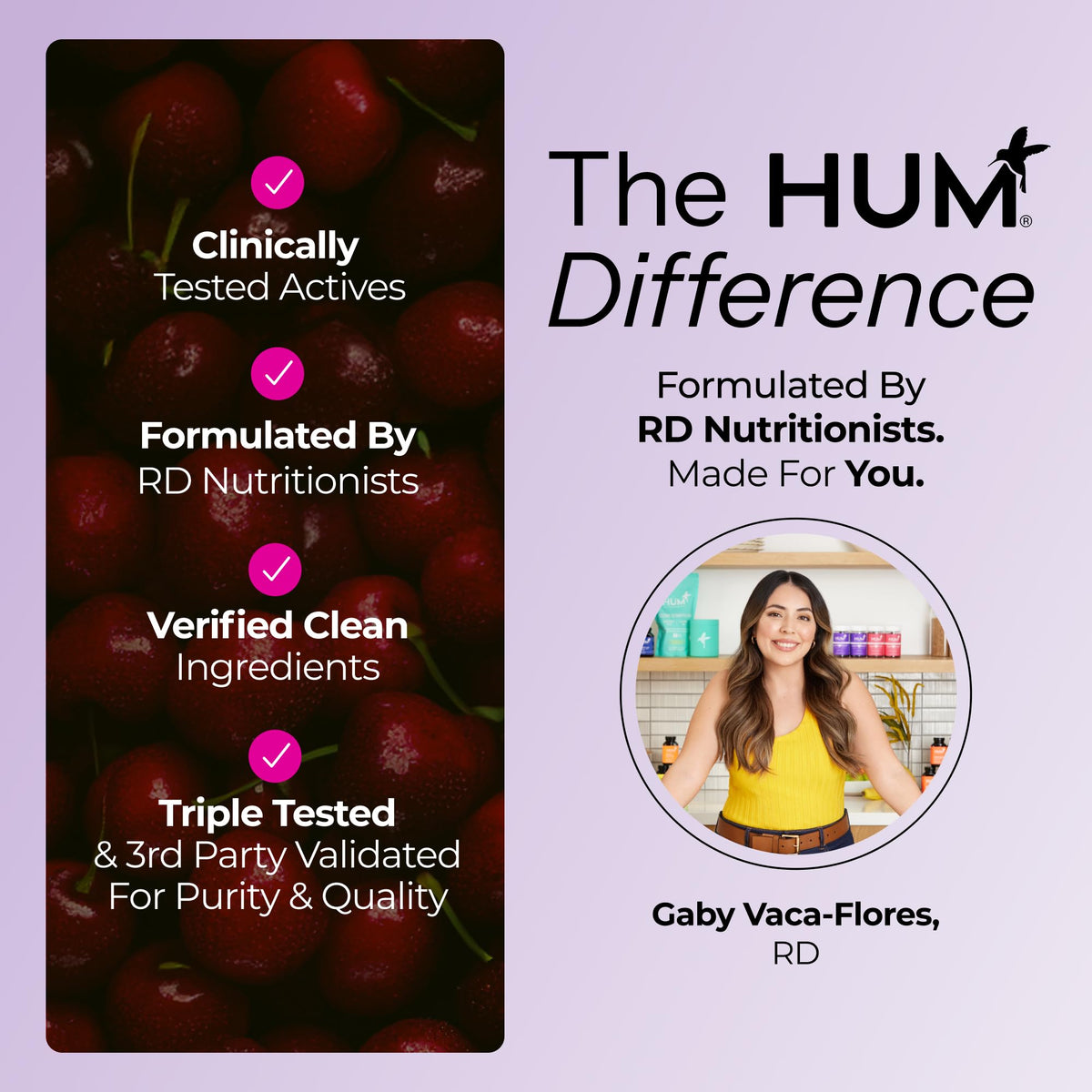 Hum Nutrition Dream Team Magnesium Bisglycinate Powder, L Theanine & Tart Cherry Magnesium Supplement Drink Mix, Support Rest, Relaxation & Sleep Routine, Gluten Free, Vegan, Cherry Lemon, 30 Servings - Maple Wellness Supplements