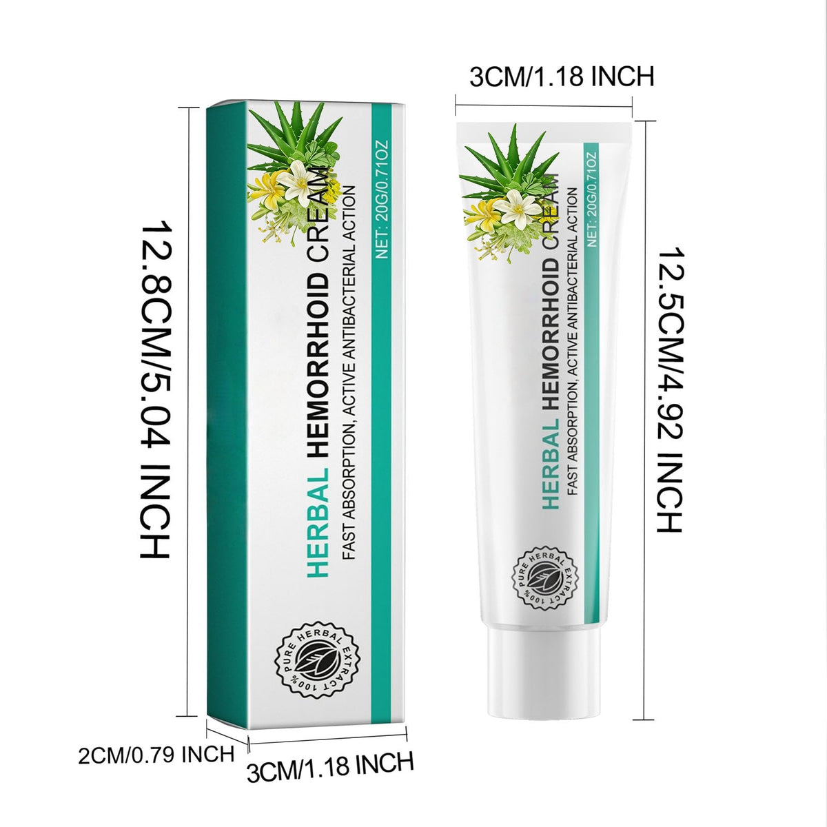 Hushblade Hemorrhoid Body Cream, Natural Herbal Hemorrhoid Cream, for Men and Women Moisturizing and Nourishing - Maple Wellness Supplements